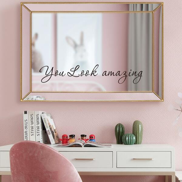 

Slogan Graphic Wall Sticker, Black