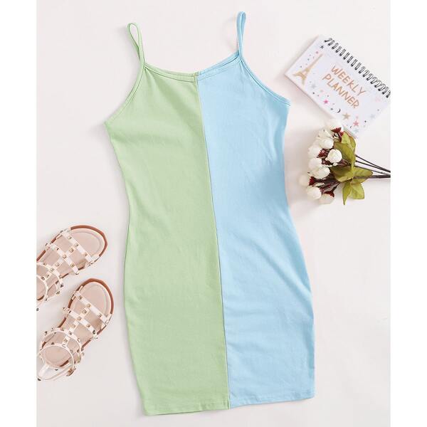 

Girls Colorblock Cami Dress, Multicolor