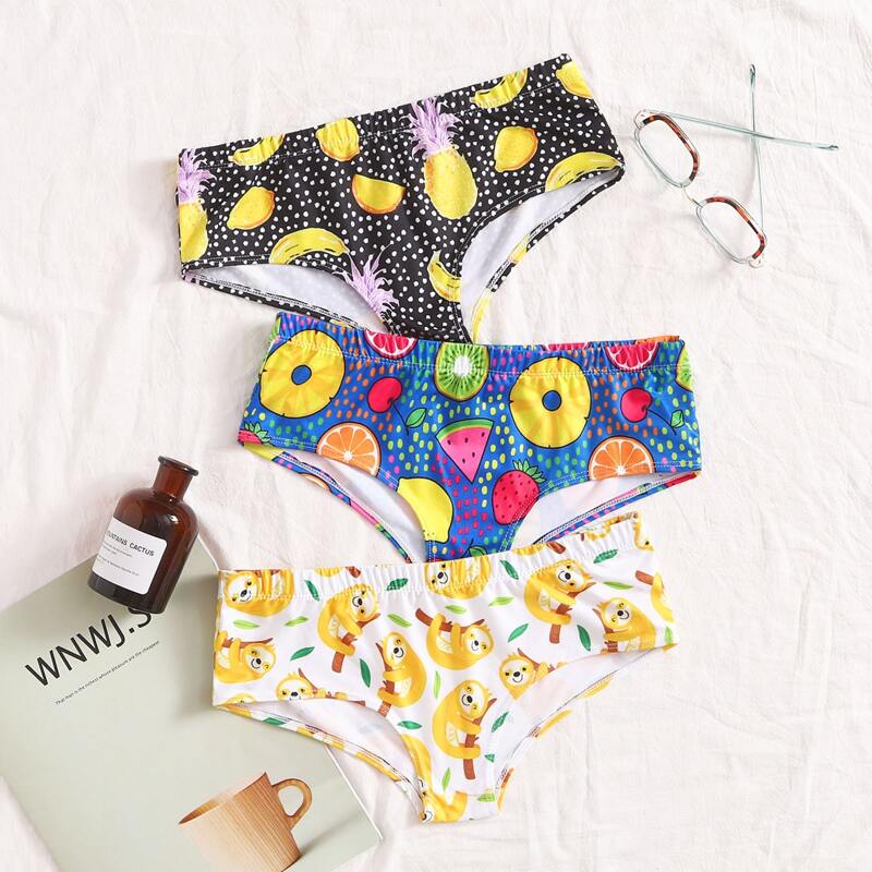 

3pack Fruit Print Panty Set, Multicolor