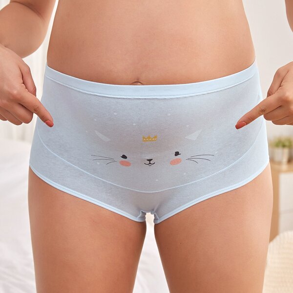 

Maternity Cartoon Graphic Panty, Blue