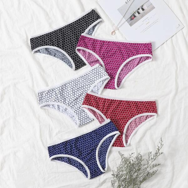 

5pack Polka Dot Panty Set, Multicolor