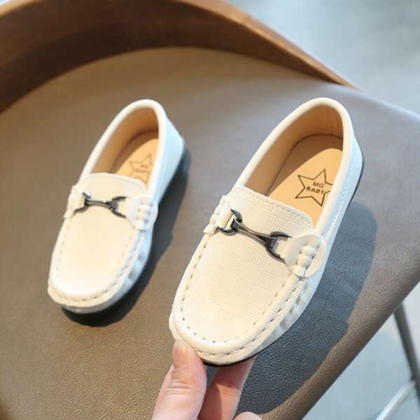 

Toddler Boys Horsebit Decor Loafers, White