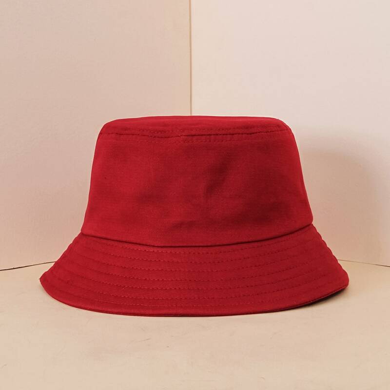 

Simple Solid Bucket Hat, Burgundy