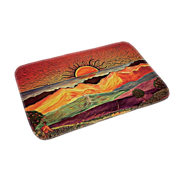 

Mountain Print Floor Mat, Multicolor