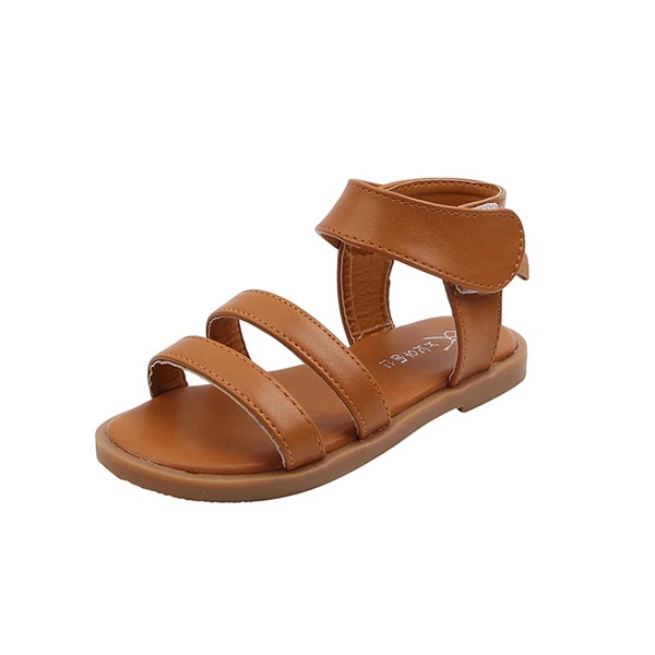 

Toddler Girls Minimalist Strappy Sandals, Brown