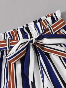 Outfits dos piezas para niña pequeña Cinta A rayas Bohemio - Multicolor - Ver 3