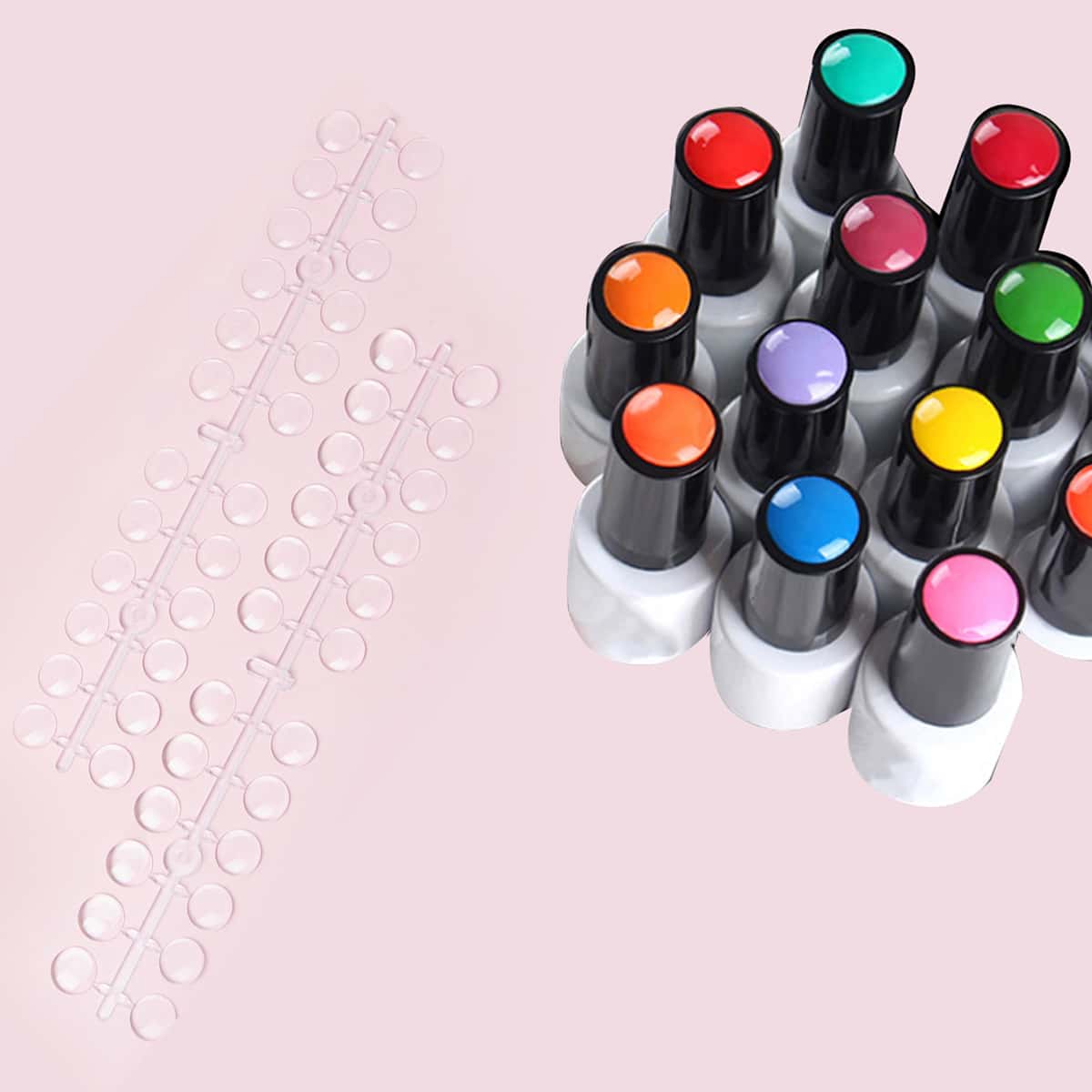 

120pcs Nail Art Color Display Card, Clear
