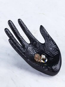 Khay lưu trữ đồ trang sức hình tay 1 cái - màu đen - Xem 2