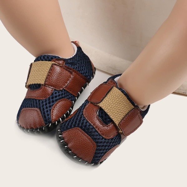 

Baby Girl Two Tone Velcro Strap Sneakers, Brown