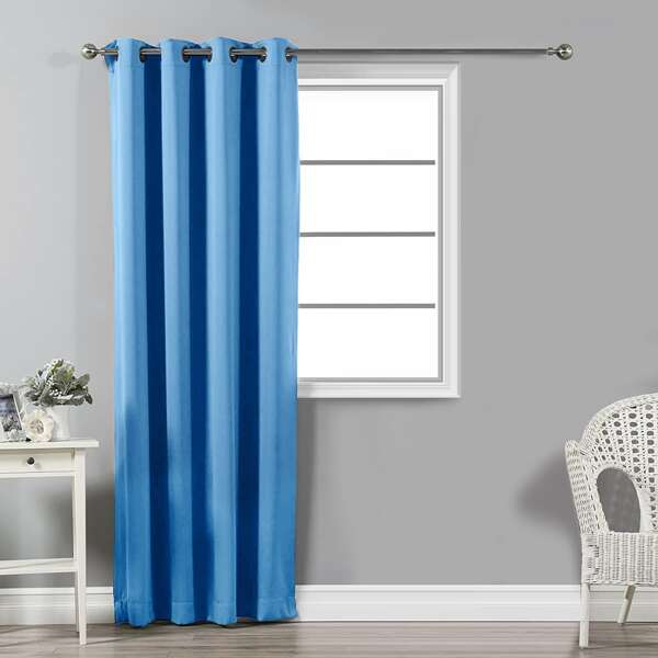 

Solid Color Single Panel Curtain, Blue