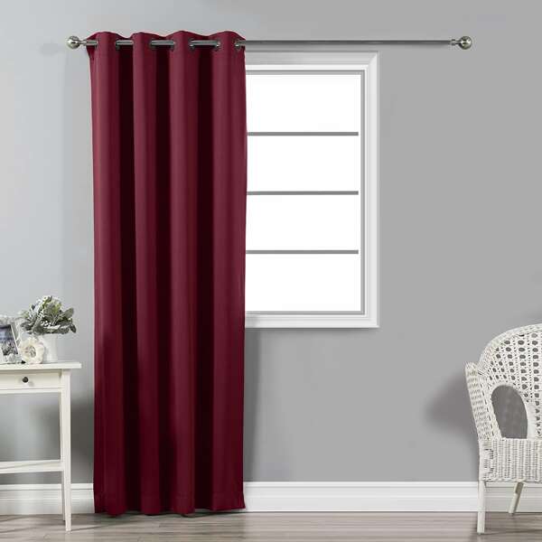 

Solid Color Single Panel Curtain, Burgundy