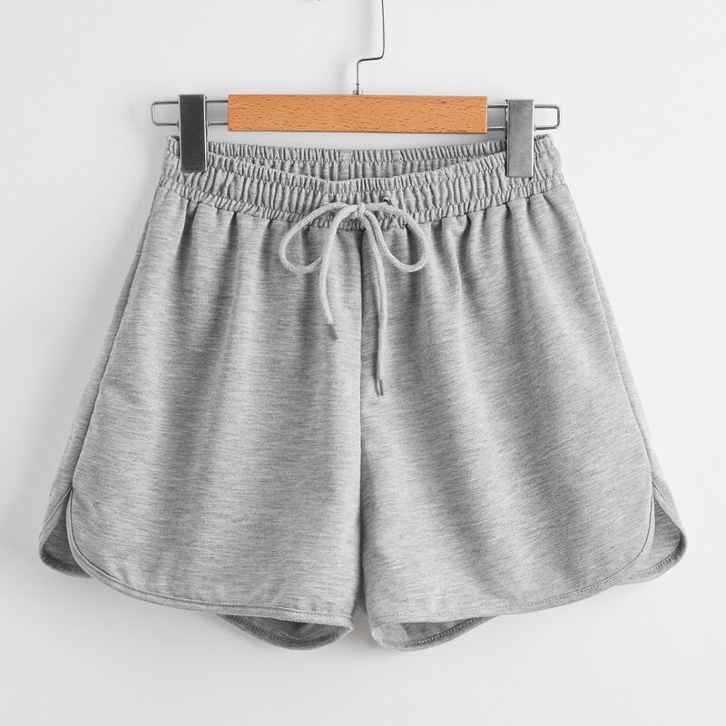 

Solid Drawstring Shorts, Light grey