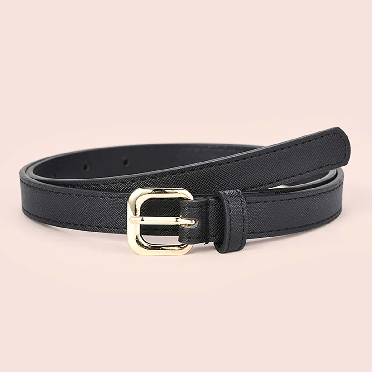 

Square Buckle Belt, Black