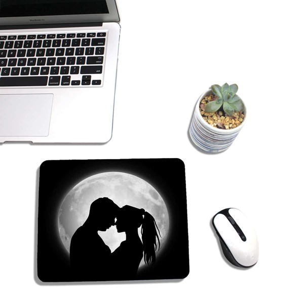 

Couple Pattern Mouse Pad, Black