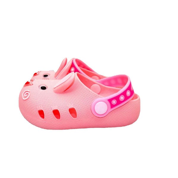 

Baby Girl Cartoon Design Hollow Out Slides, Baby pink