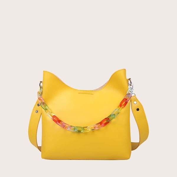

Minimalist Bucket Bag, Yellow