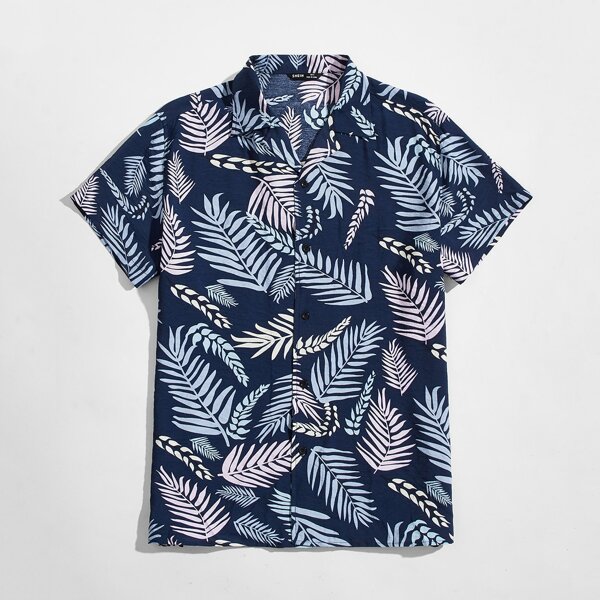 

Men Tropical Print Shirt, Multicolor