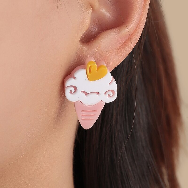 

Ice Cream Stud Earrings, Multicolor