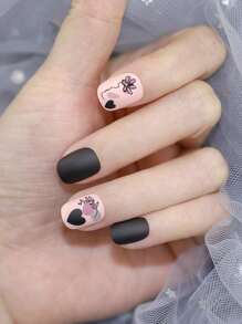 1 hoja pegatina de arte de uña con arte de línea - Multicolor - Ver 2