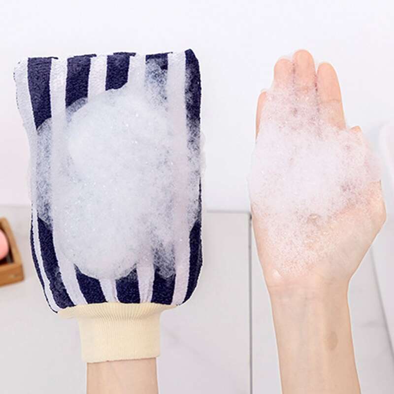 

1pc Random Striped Exfoliating Glove, Multicolor