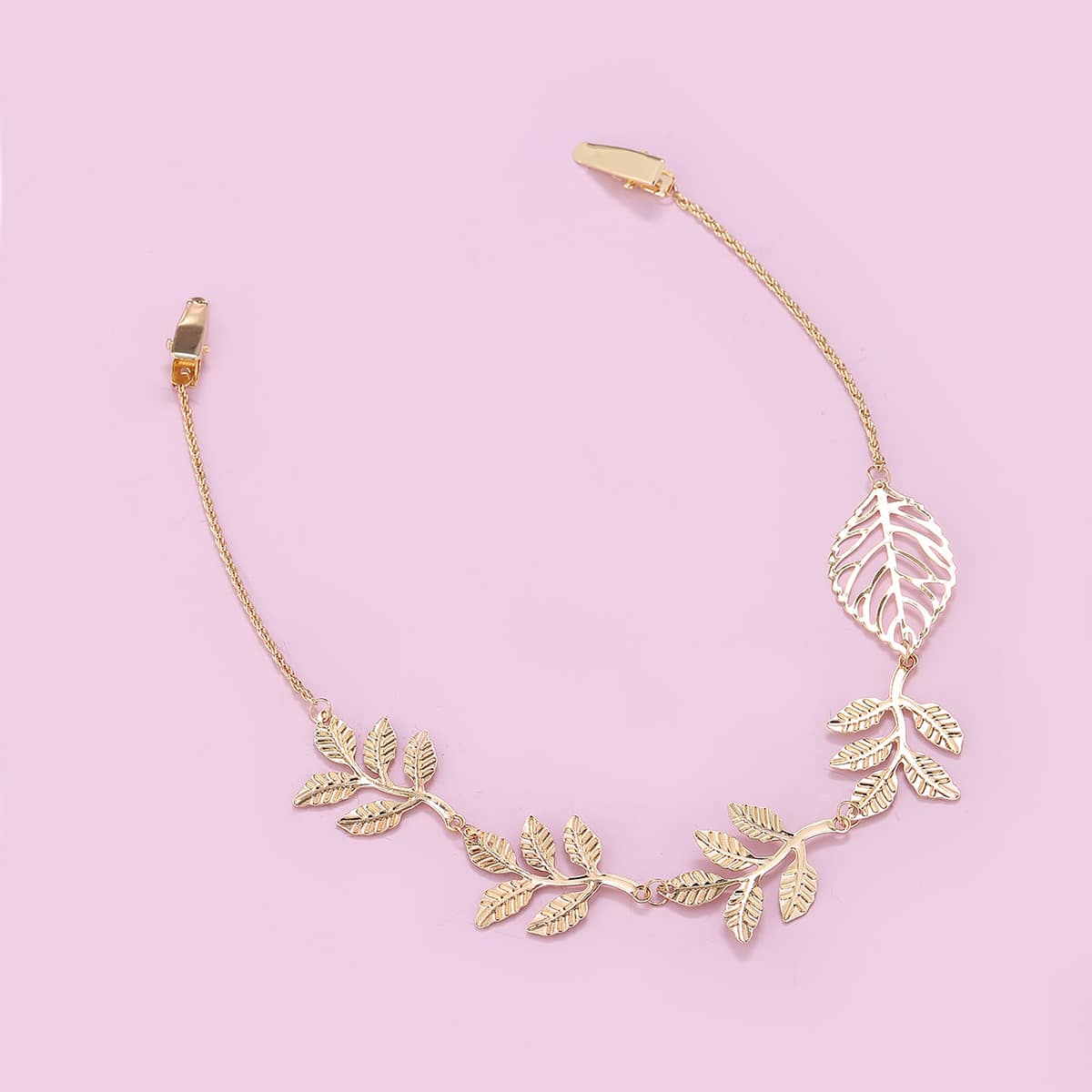 

Leaf Design Hair Clip, Gold