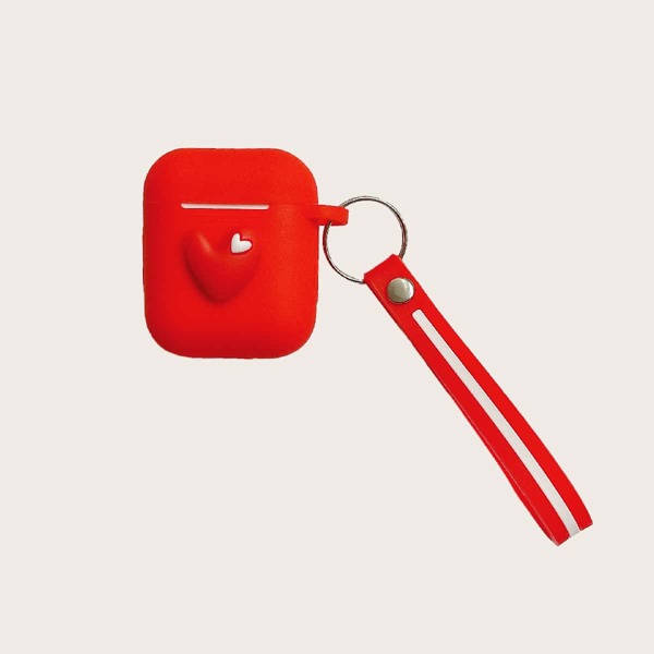 

Heart Decor Case For Airpods, Red