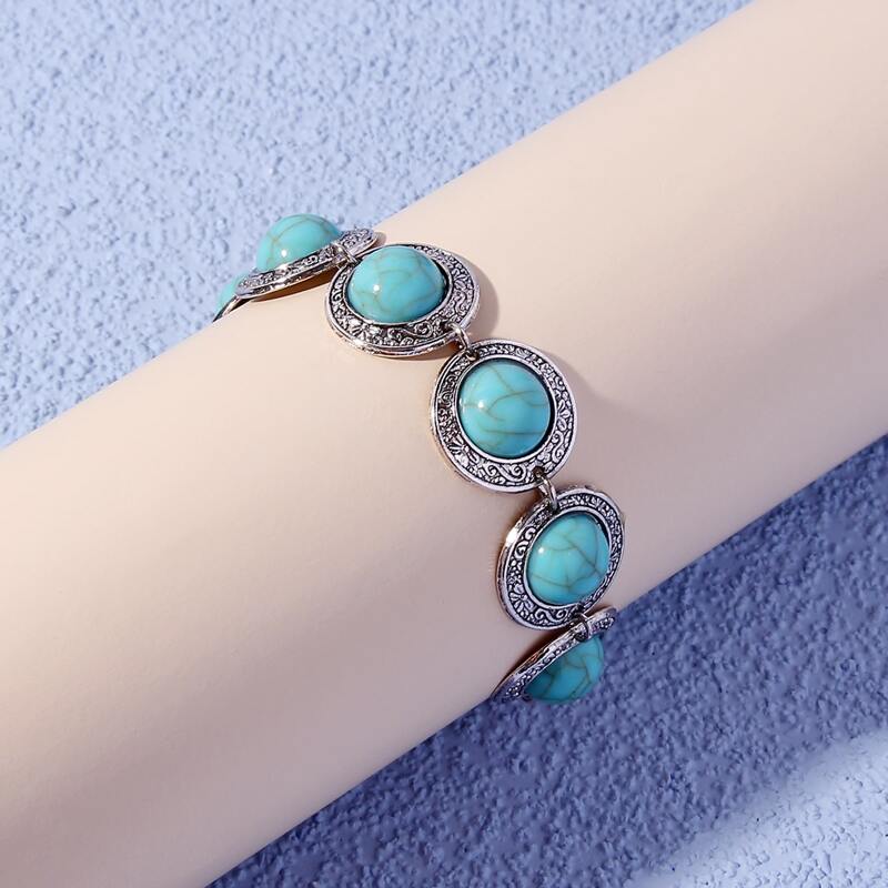 

Round Gemstone Bracelet, Blue