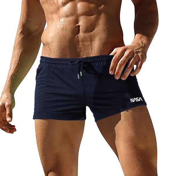 

Men Letter Graphic Track Shorts, Navy blue