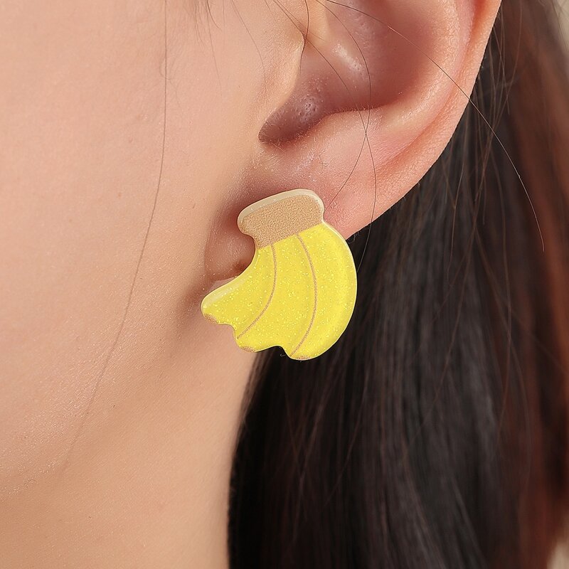 

Banana Stud Earrings, Yellow