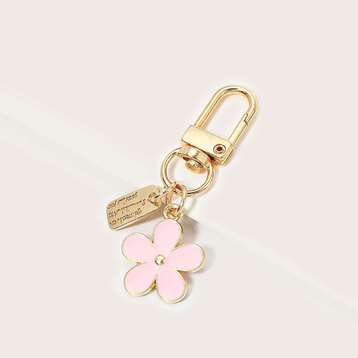 

Floral Bag Charm, Pink