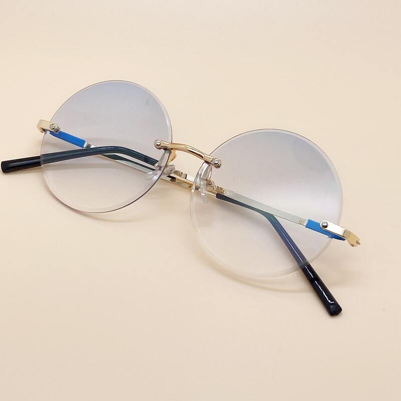 

Rimless Round Frame Sunglasses