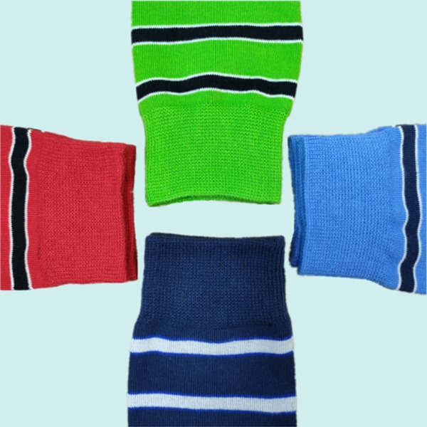 

4pairs Men Striped Crew Socks, Multicolor