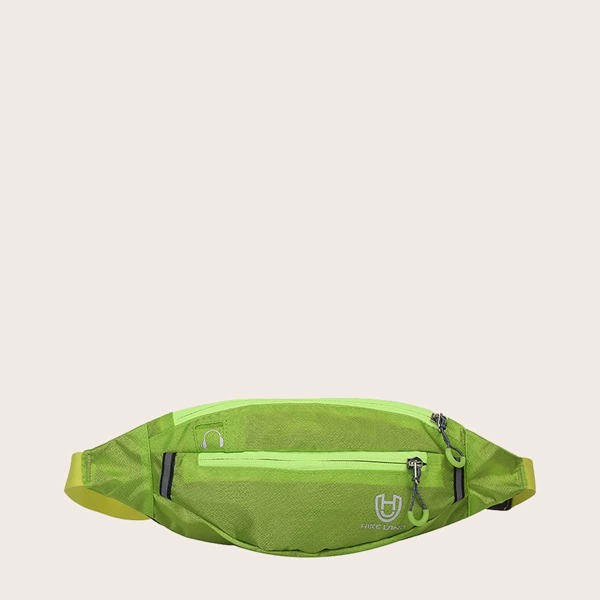 

Men Letter Graphic Fanny Pack, Green