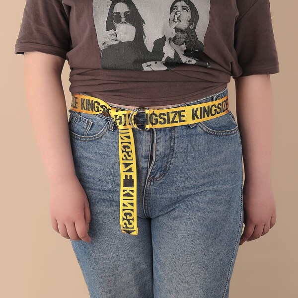 

Letter Graphic Tape Belt, Yellow