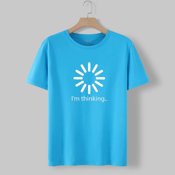 

Letter Graphic Short Sleeve Tee, Mint blue