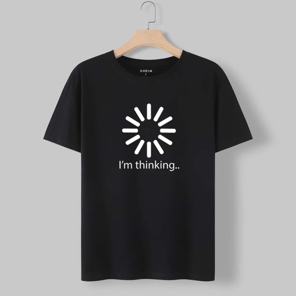 

Letter Graphic Short Sleeve Tee, Black
