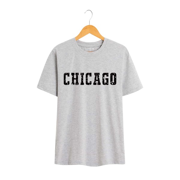 

Letter Graphic Short Sleeve Tee, Grey