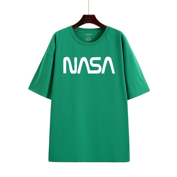

Letter Graphic Drop Shoulder Oversized Tee, Green