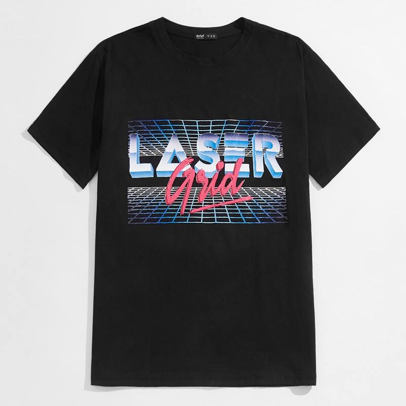 

Guys Letter Graphic Tee, Black