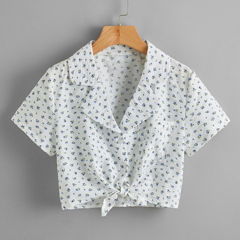 

Ditsy Floral Button Front Blouse, Multicolor