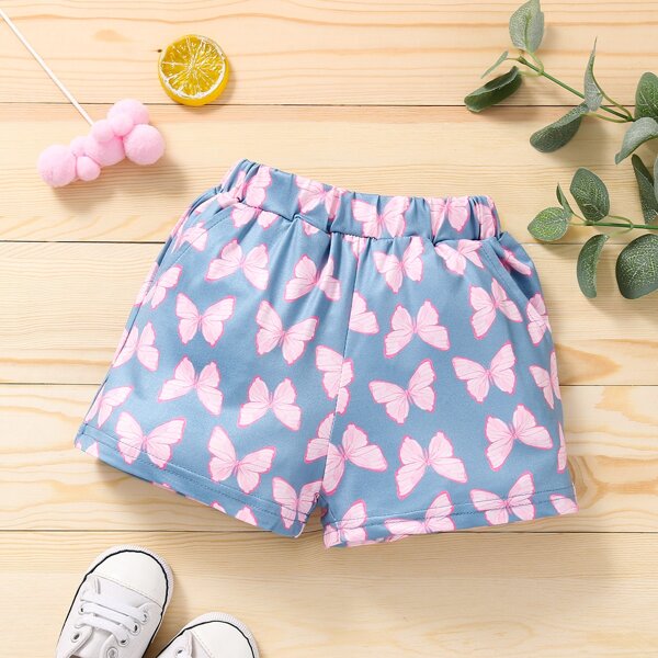 

Baby Girl Allover Butterfly Print Shorts, Multicolor
