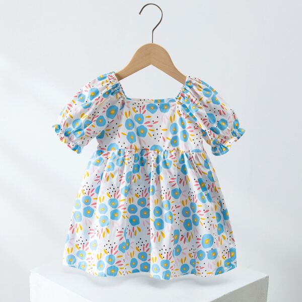 

Toddler Girls Allover Floral Print Smock Dress, Multicolor