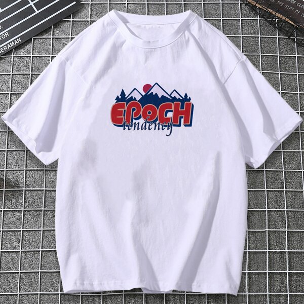 

Men Letter Graphic Crew Neck Tee, White