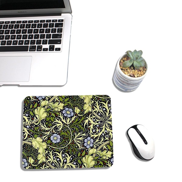 

Flower Print Mouse Pad, Green