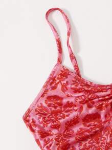 Soleia Drawstring Ruched Bodycon Dress - Red - View 5