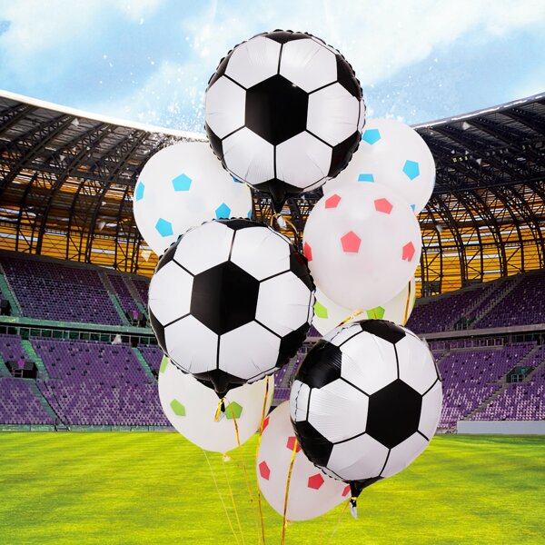 

11pcs Football Balloon Set, Multicolor