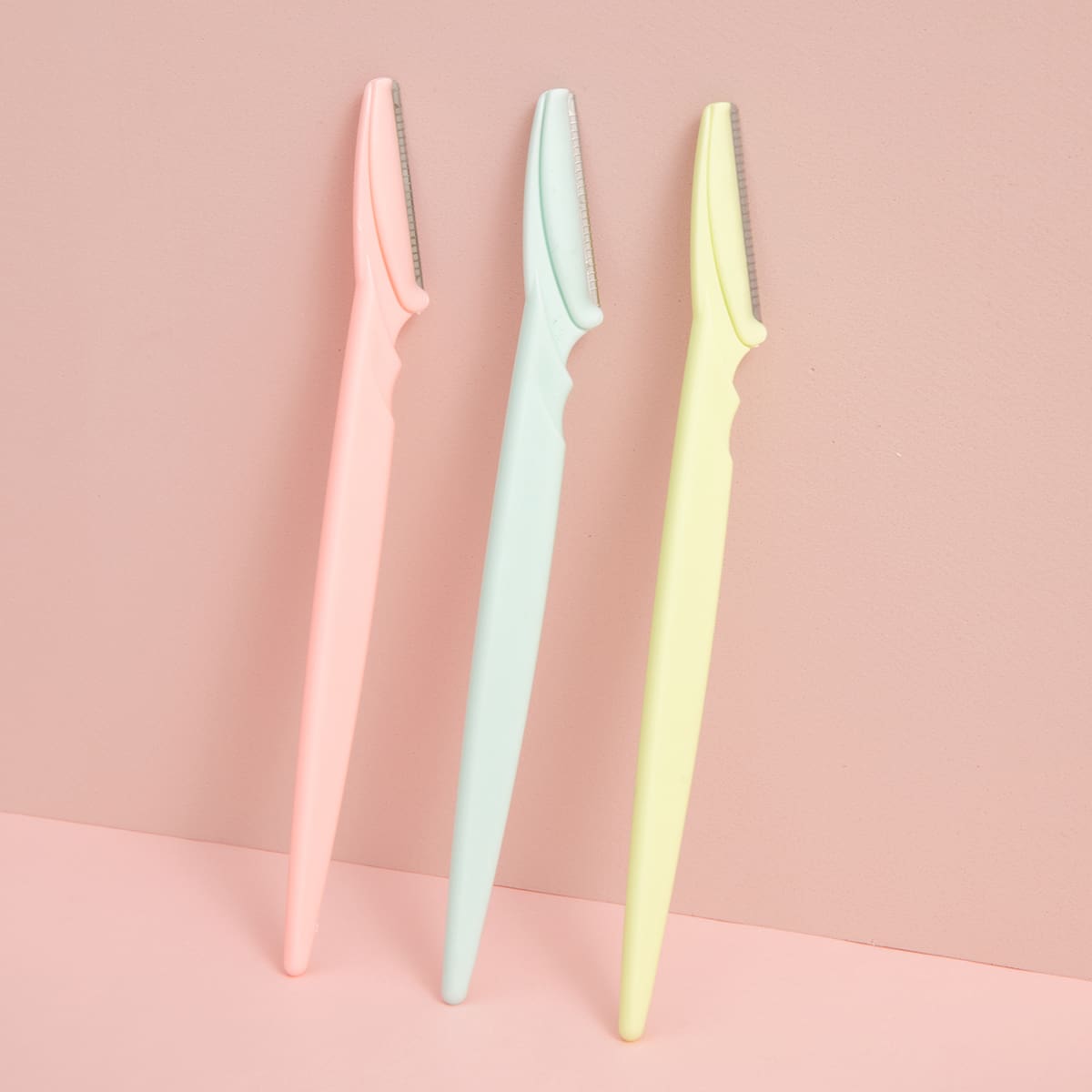 

3pcs Eyebrow Trimming Knife, Multicolor