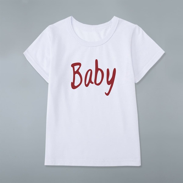 

Toddler Boys Letter Graphic Tee, White