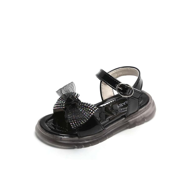 

Toddler Girls Bow Decor Sandals, Black