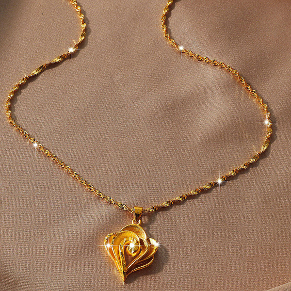 

Heart Charm Necklace, Gold